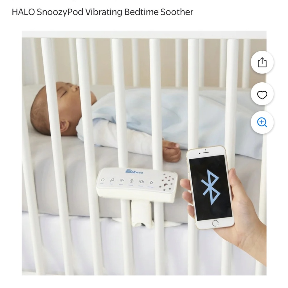 HALO SNOOZYPod Baby Bedtime Soother Projector, Vibration and Soothing Sound - Picture 8 of 10